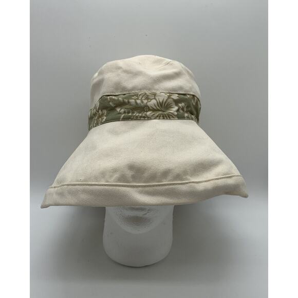 Scala Collection Ladies Canvas Draw String Hawaiian Band Bucket Hat Beach Pool - Picture 1 of 7